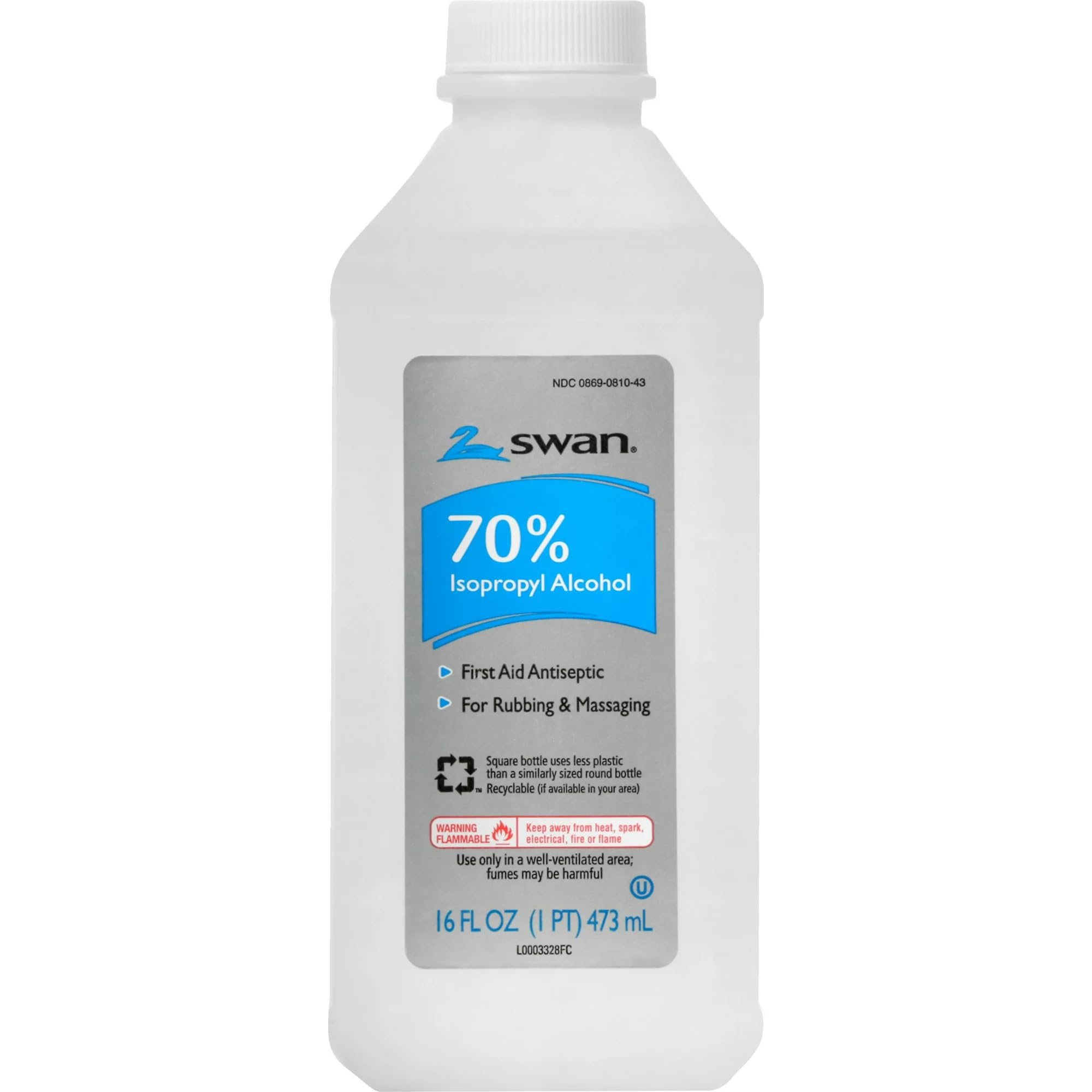 Swan 70% Isopropyl Rubbing Alcohol, 16 oz