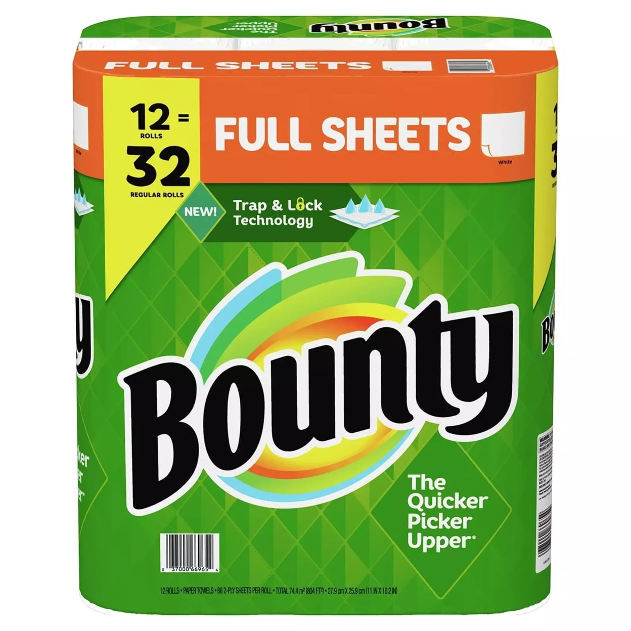 Toallas de papel Bounty Select-A-Size, blancas (86 hojas)